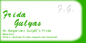 frida gulyas business card